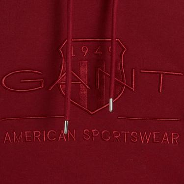  GANT Kadın Bordo Regular Fit Kapüşonlu Logolu Sweatshirt