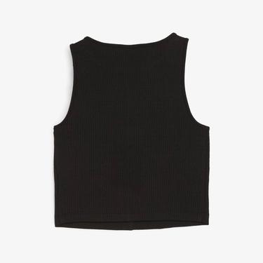  Puma Classıcs Ribbed Crop Top Kadın Siyah T-Shirt