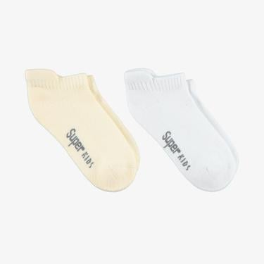  UNITED4 Middle Çocuk Krem/Beyaz 2'li Çorap