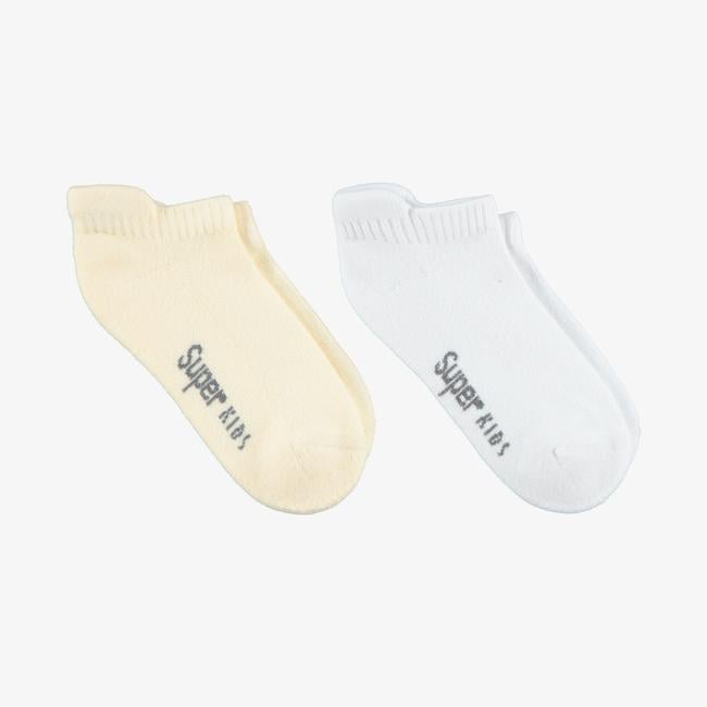  UNITED4 Middle Çocuk Krem/Beyaz 2'li Çorap