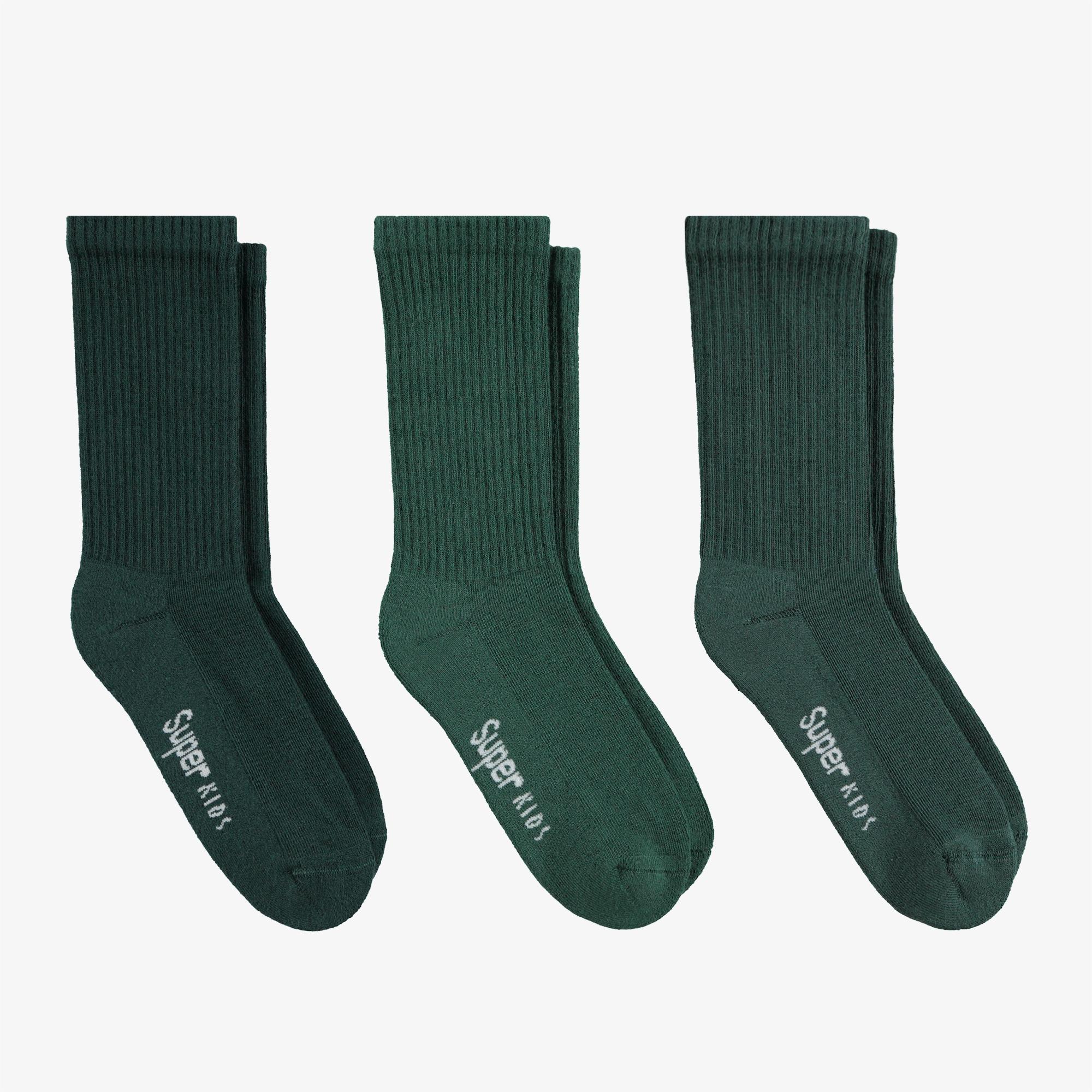 UNITED4 Long-Medium Çocuk Yeşil 3'lü Çorap