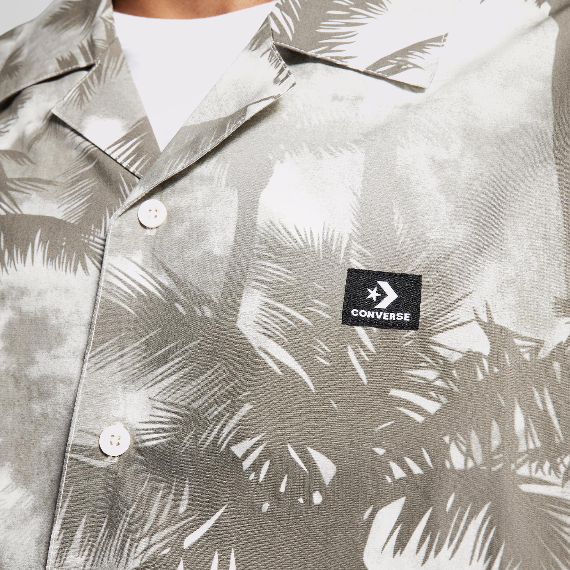 Converse Erkek Gri Desenli Gömlek