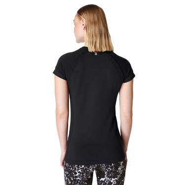  Sweaty Betty Athlete Seamless Workout T-shirt Kadın Siyah Fitness Tişört