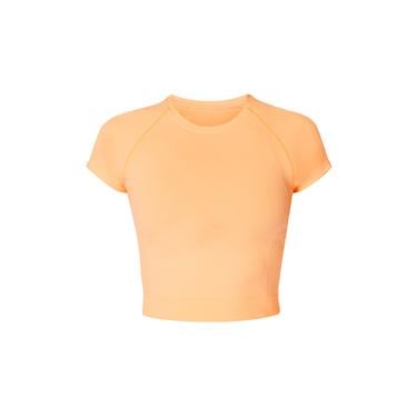  Sweaty Betty Athlete Crop Seamless Workout Kadın Turuncu Koşu Tank Top