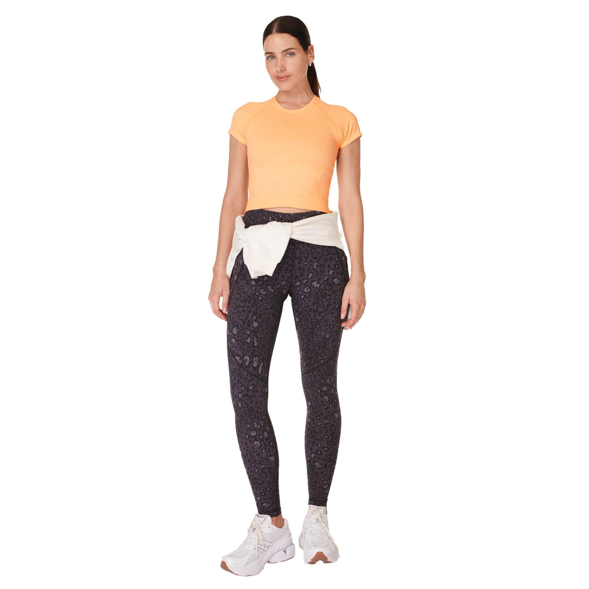 Sweaty Betty Athlete Crop Seamless Workout Kadın Turuncu Koşu Tank Top