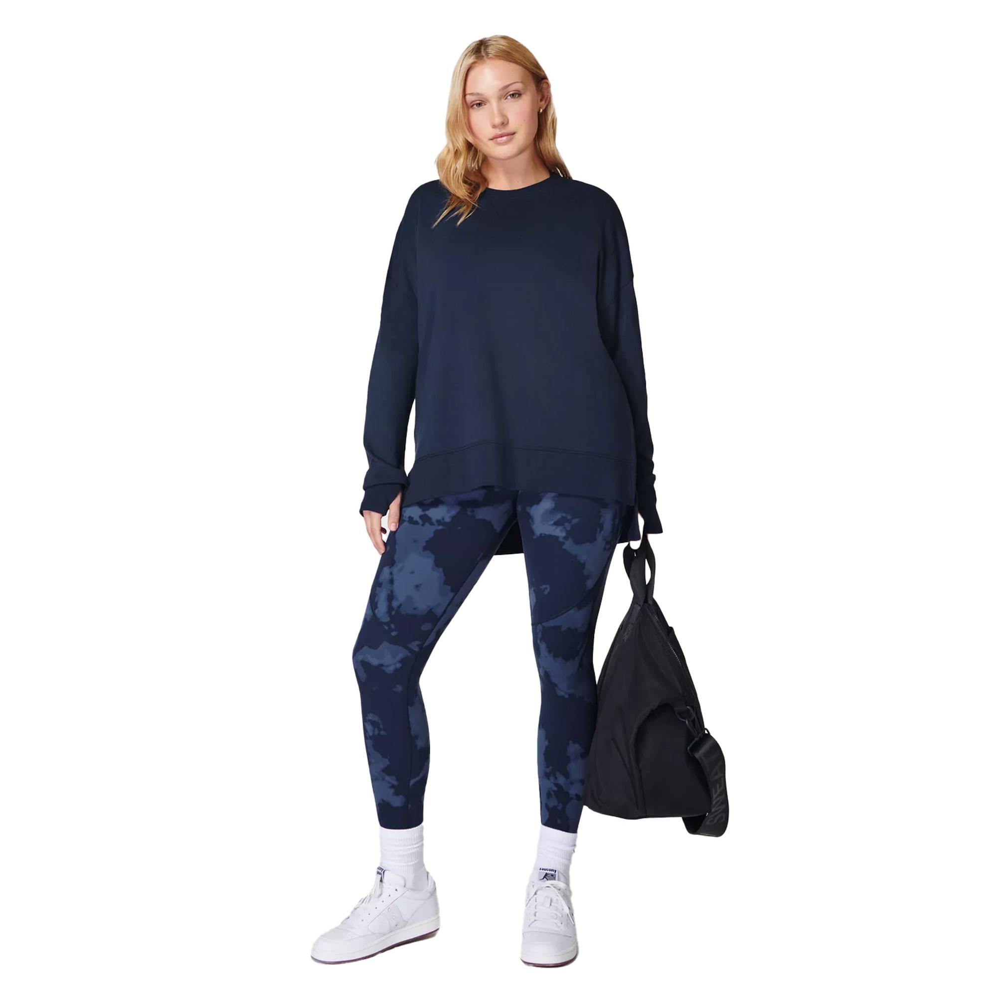 Sweaty Betty After Class Longline Kadın Mavi Sweatshirt