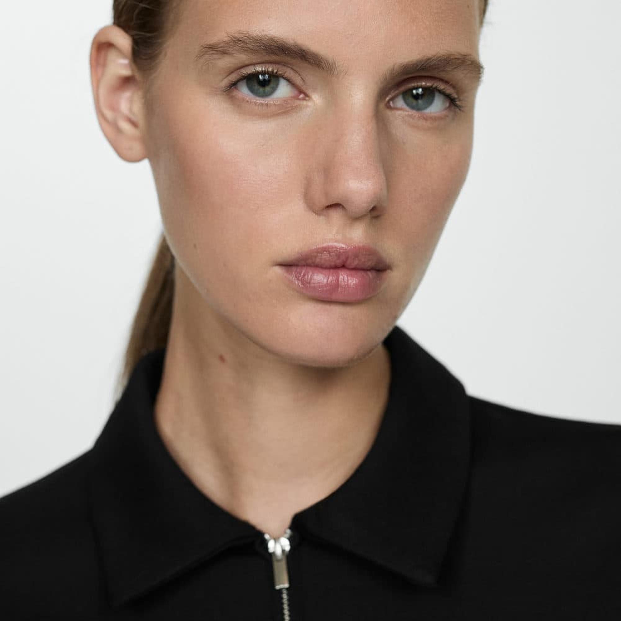 Mango Kadın Cepli Polo Yaka Elbise Siyah