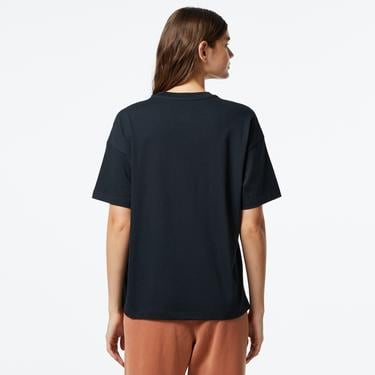  Converse Flaming Oversized Fit Kadın Siyah T-Shirt