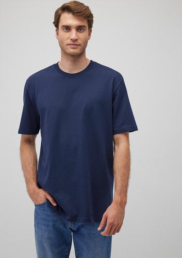  Mavi Lacivert Basic Tişört Loose Fit / Bol Rahat Kesim 066249-70497
