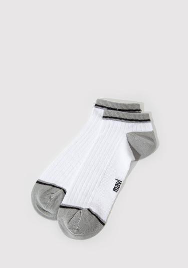  Mavi 2li Beyaz Patik Çorap 0911607-620