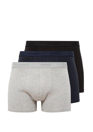  Mavi 3lü Siyah Basic Boxer Seti 0911411-900