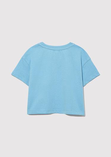  Çocuk Mavi Baskılı Mavi Tişört  7610233-88134