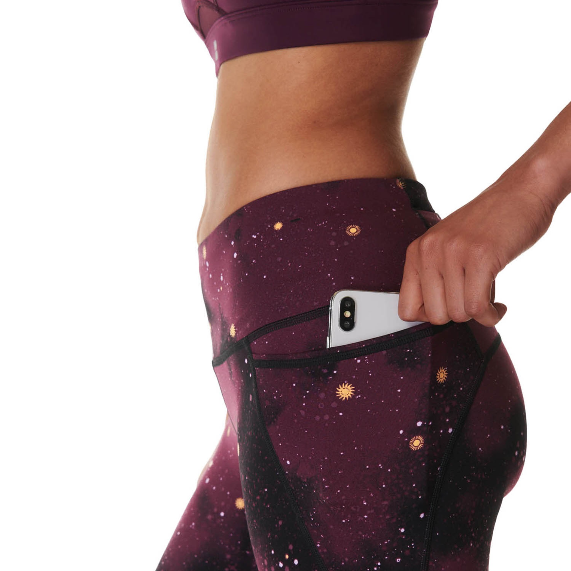 Sweaty Betty Power 7/8 Workout Leggings Kadın Mor Fitness Tayt