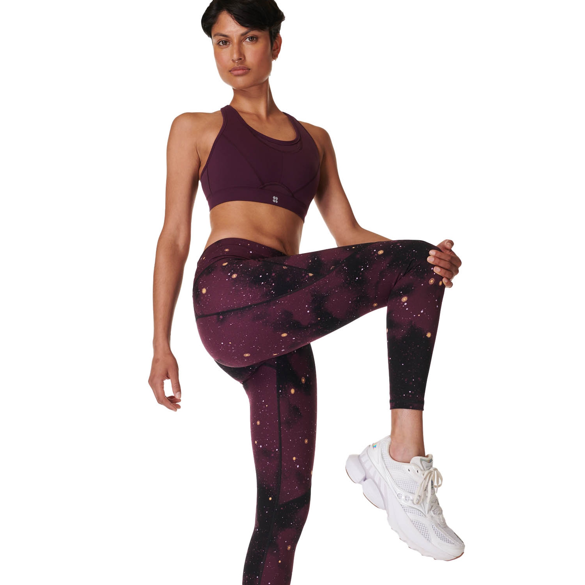 Sweaty Betty Power 7/8 Workout Leggings Kadın Mor Fitness Tayt