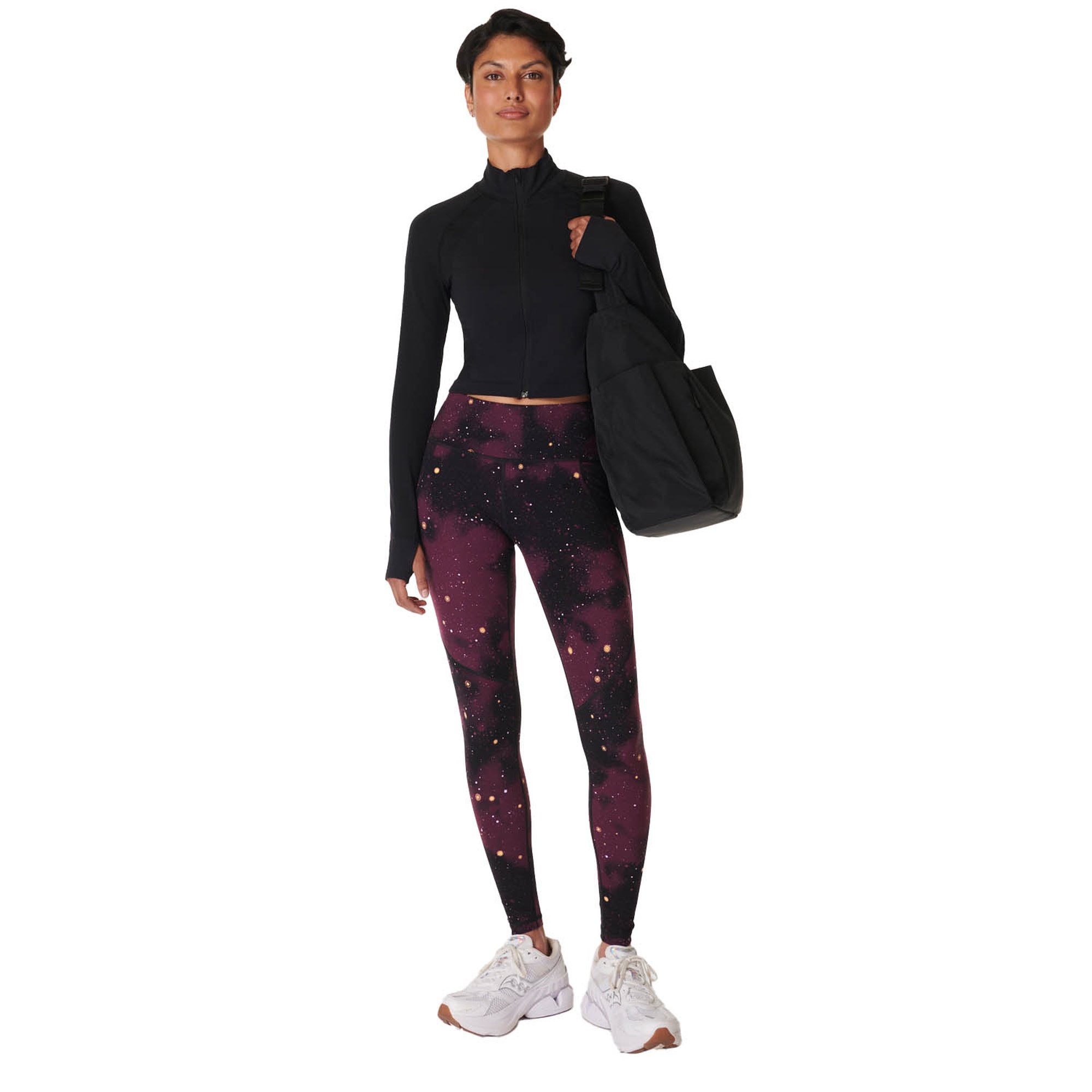 Sweaty Betty Power 7/8 Workout Leggings Kadın Mor Fitness Tayt