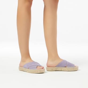  Manebi Venice Double Sole X Bands Kadın Mor Terlik
