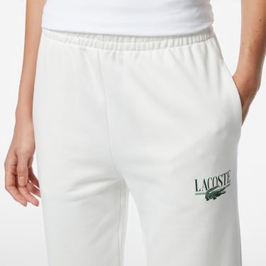  Lacoste Printed Kadın Beyaz Eşofman Altı