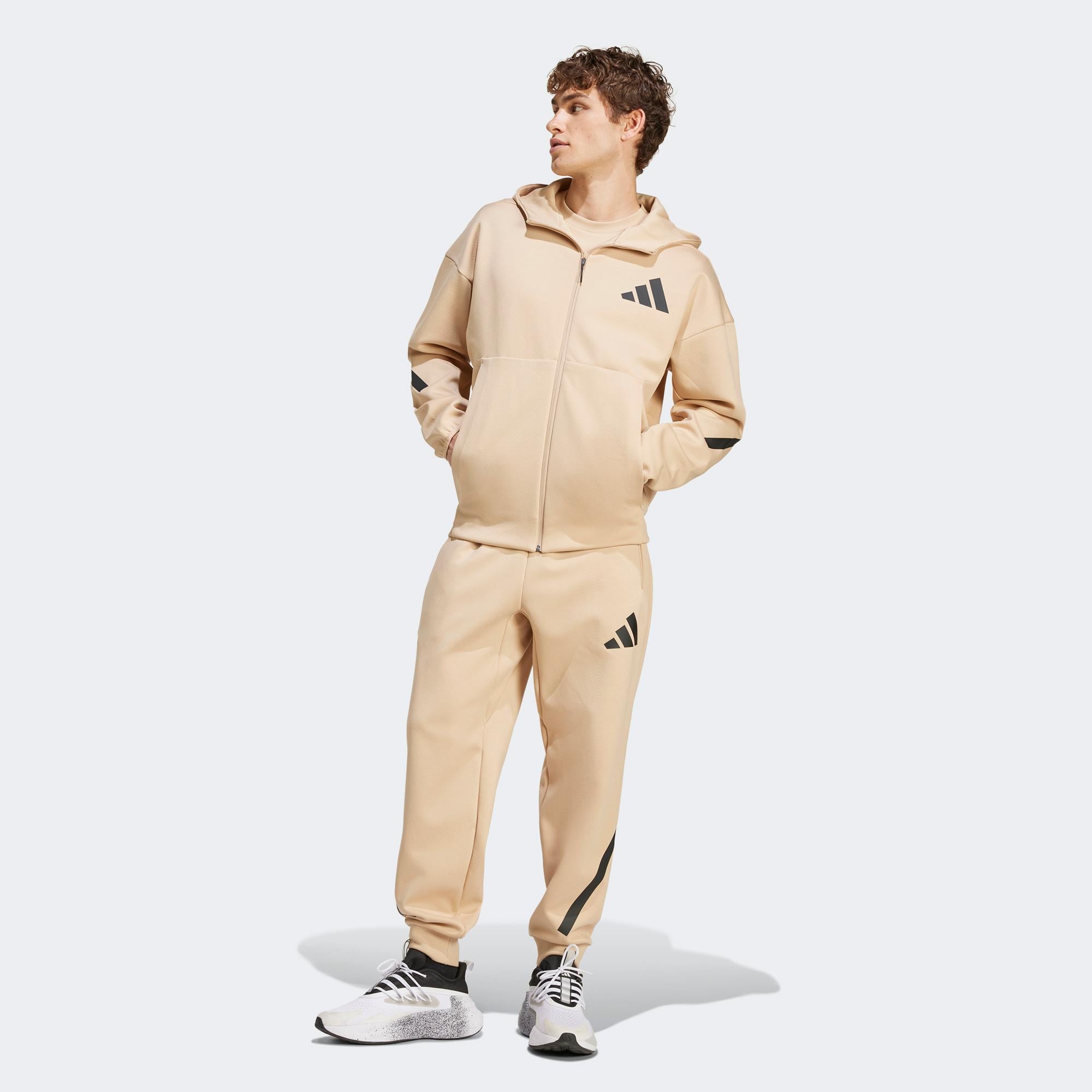 adidas M Z.N.E. Fz Erkek Bej Eşofman Üstü