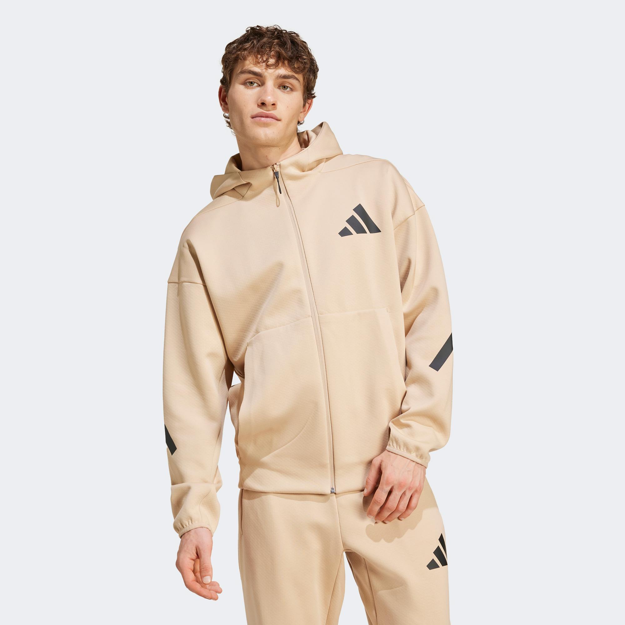 adidas M Z.N.E. Fz Erkek Bej Eşofman Üstü