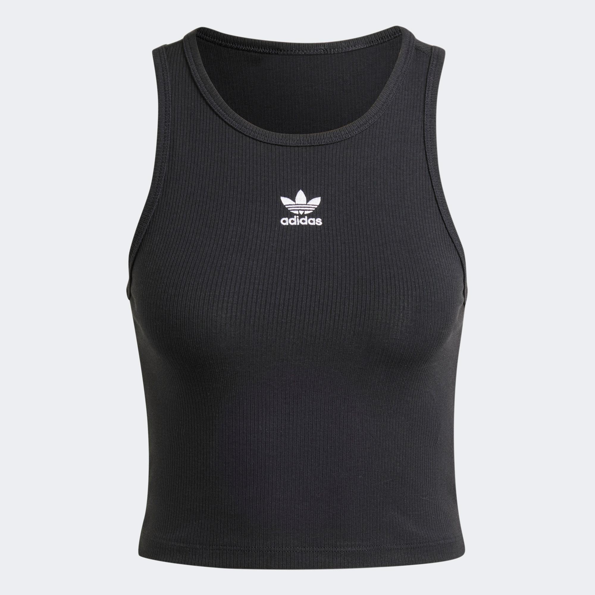 adidas Essentials Ribbed Kadın Siyah Kolsuz T-Shirt