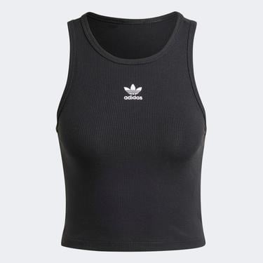  adidas Essentials Ribbed Kadın Siyah Kolsuz T-Shirt