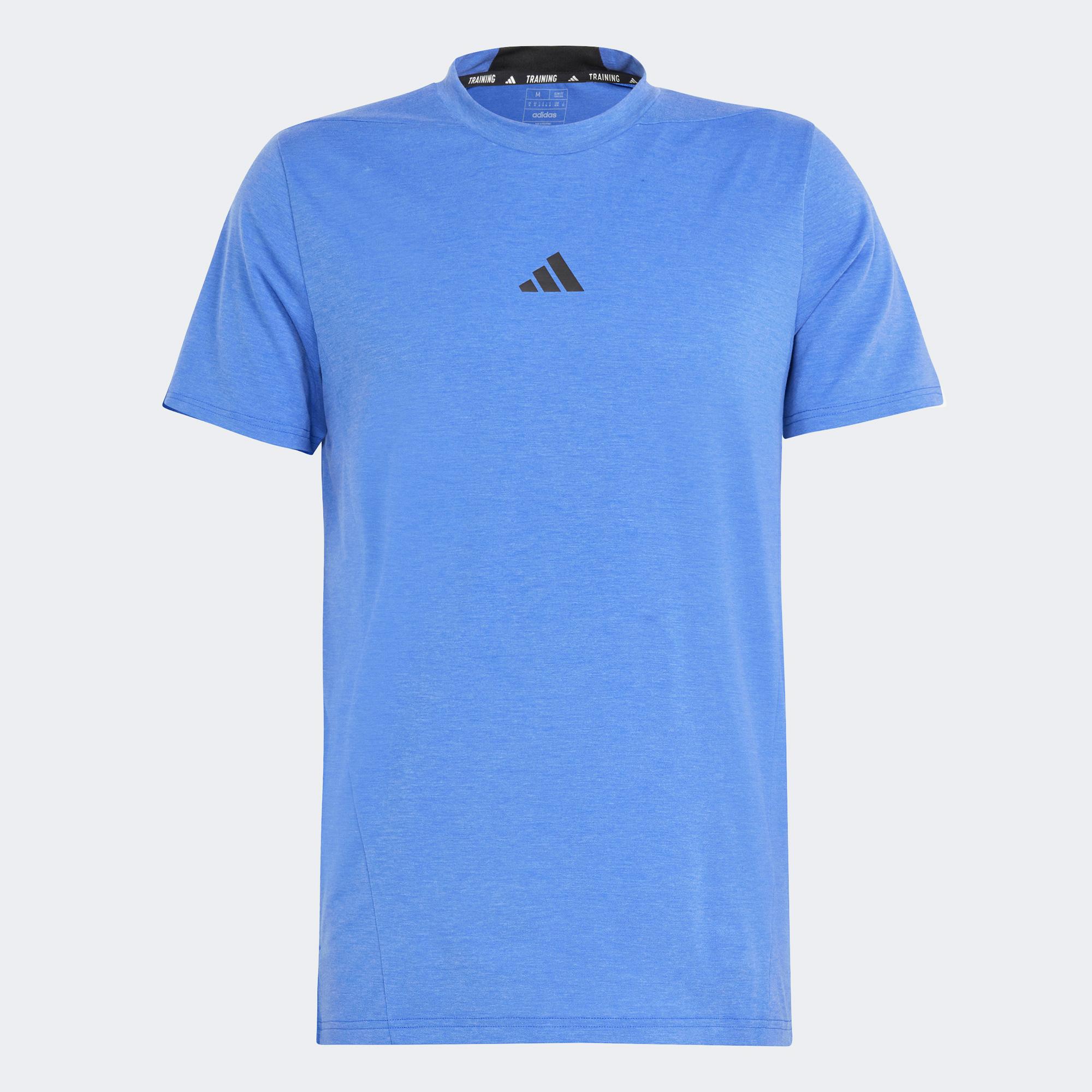adidas Designed for Training Erkek Mavi T-Shirt