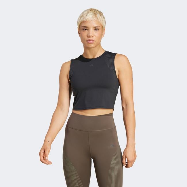  adidas Pro Series Kadın Siyah Kolsuz T-Shirt