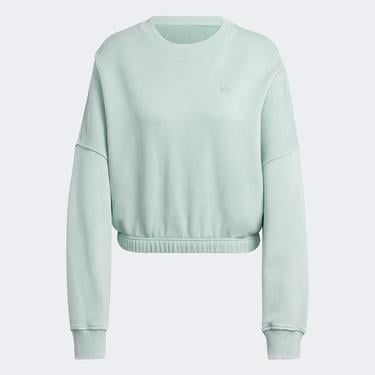  adidas Essentials Sweater Kadın Yeşil Sweatshirt