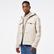 Erkek Relaxed Fit Kapüşonlu Baskılı Krem Yağmurluk