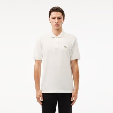  Erkek Classic Fit Organik Pamuk Beyaz Polo