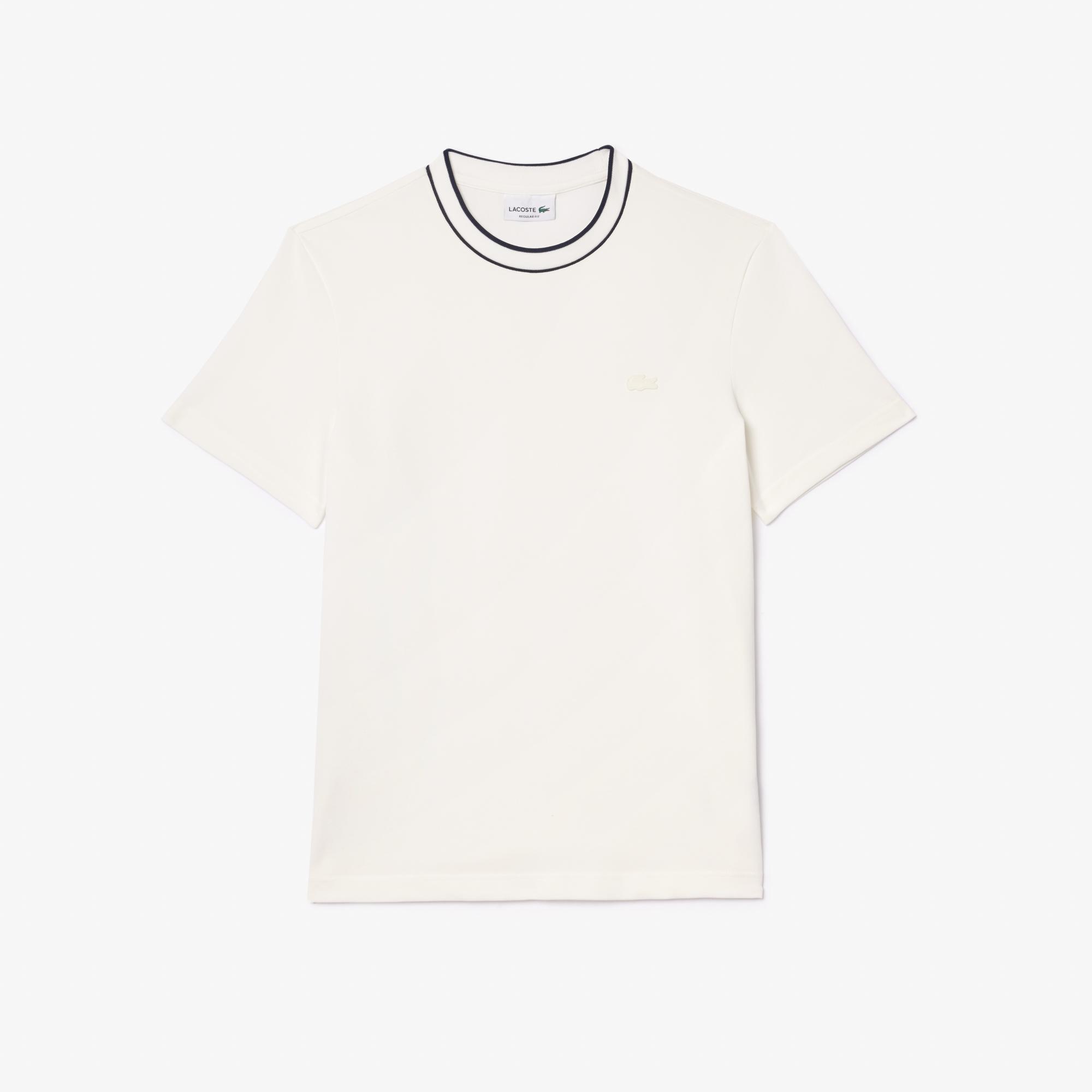 Lacoste Erkek Regular Fit Bisiklet Yaka Beyaz T-Shirt