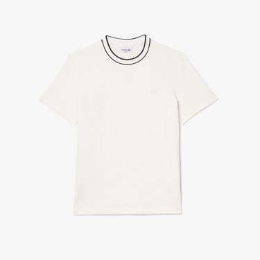  Lacoste Erkek Regular Fit Bisiklet Yaka Beyaz T-Shirt