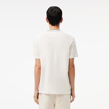  Lacoste Erkek Regular Fit Bisiklet Yaka Beyaz T-Shirt