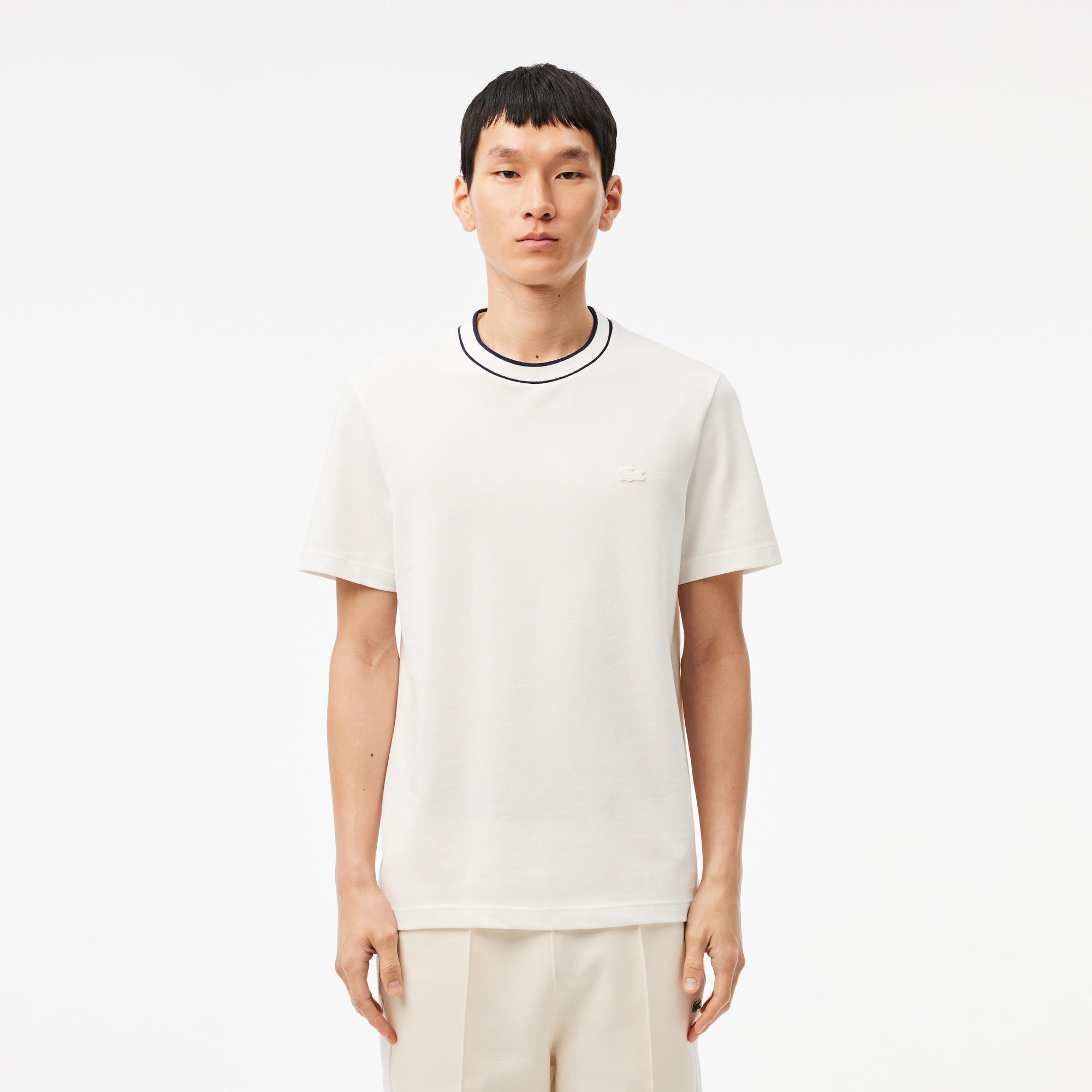 Lacoste Erkek Regular Fit Bisiklet Yaka Beyaz T-Shirt