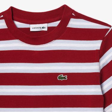  Çocuk Bisiklet Yaka Çizgili Kırmızı T-Shirt