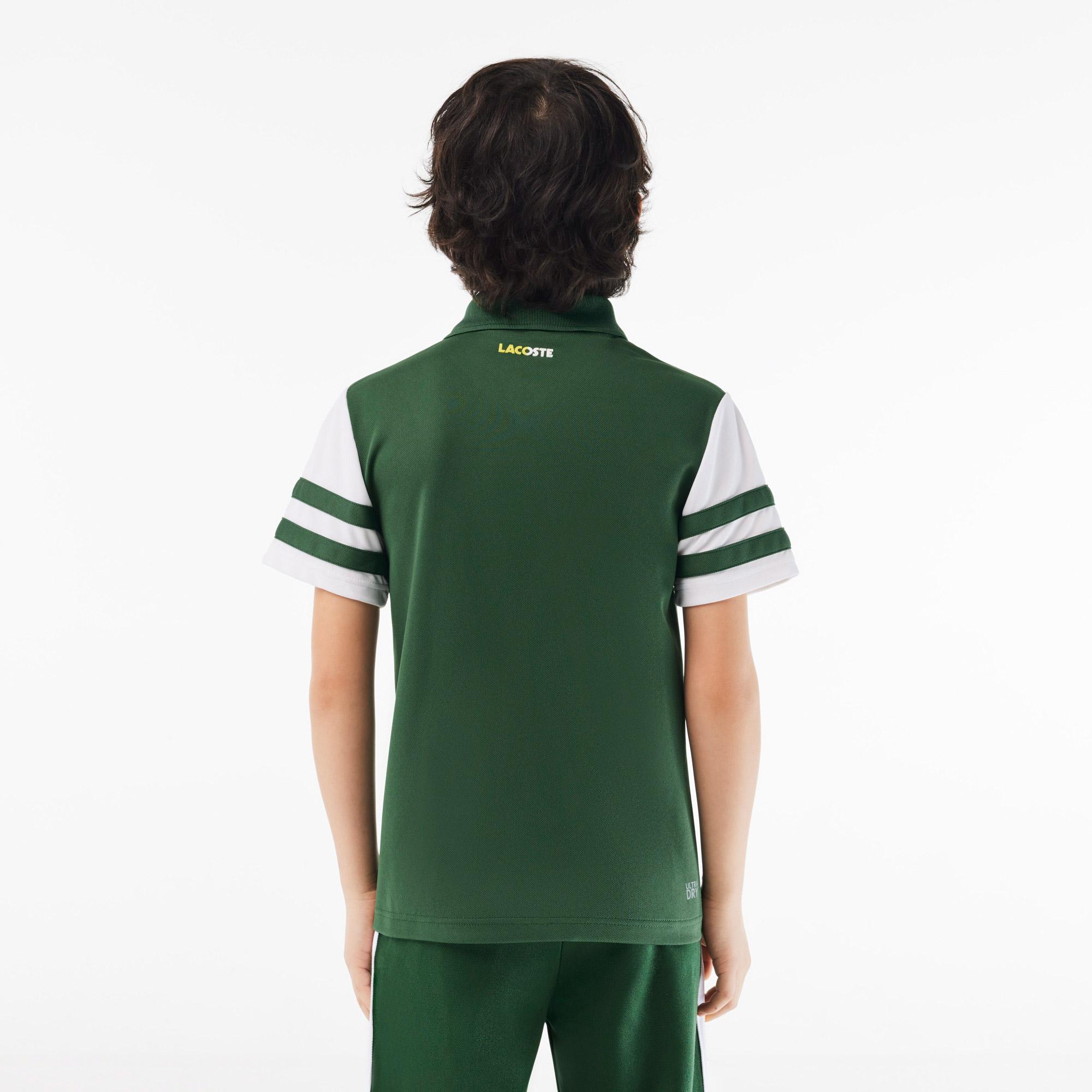 Çocuk Renk Bloklu Yeşil Polo