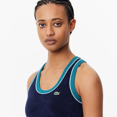  Kadın Flare Fit Askılı Lacivert Elbise