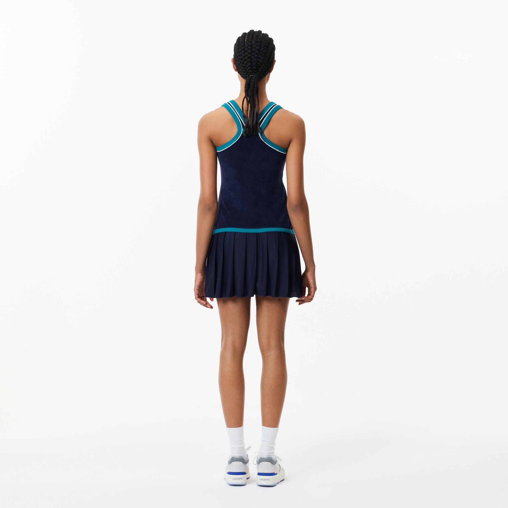 Kadın Flare Fit Askılı Lacivert Elbise