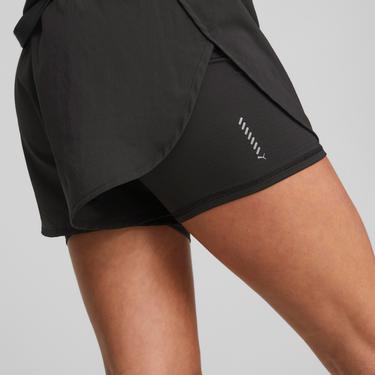  Puma Run Fav Woven 2In1 Short W Kadın Siyah Günlük Şort