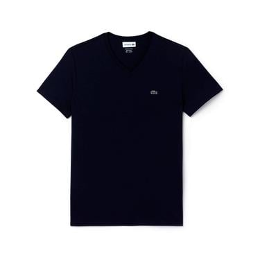  Erkek Regular Fit V Yaka Lacivert T-Shirt