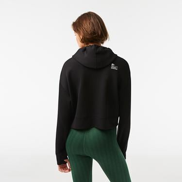  Kadın Relaxed Fit Kapüşonlu Siyah Sweatshirt