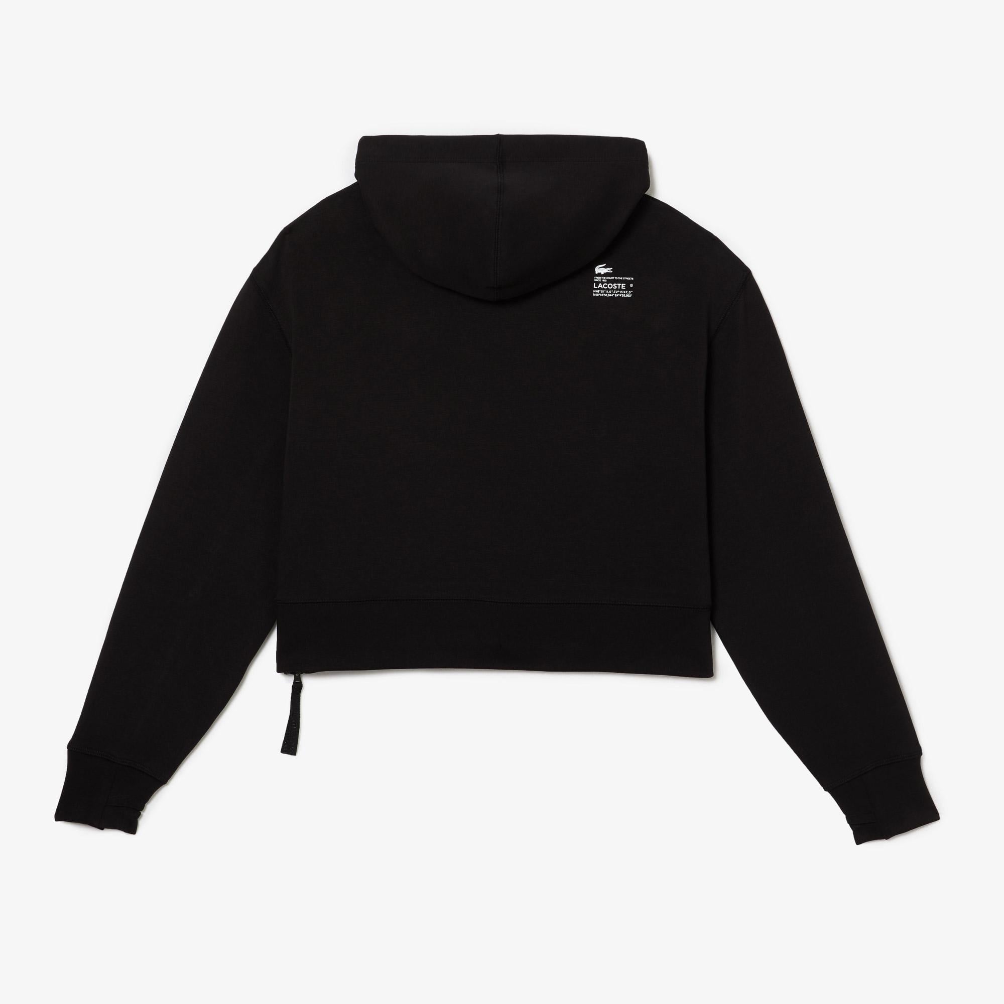 Kadın Relaxed Fit Kapüşonlu Siyah Sweatshirt