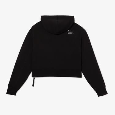  Kadın Relaxed Fit Kapüşonlu Siyah Sweatshirt