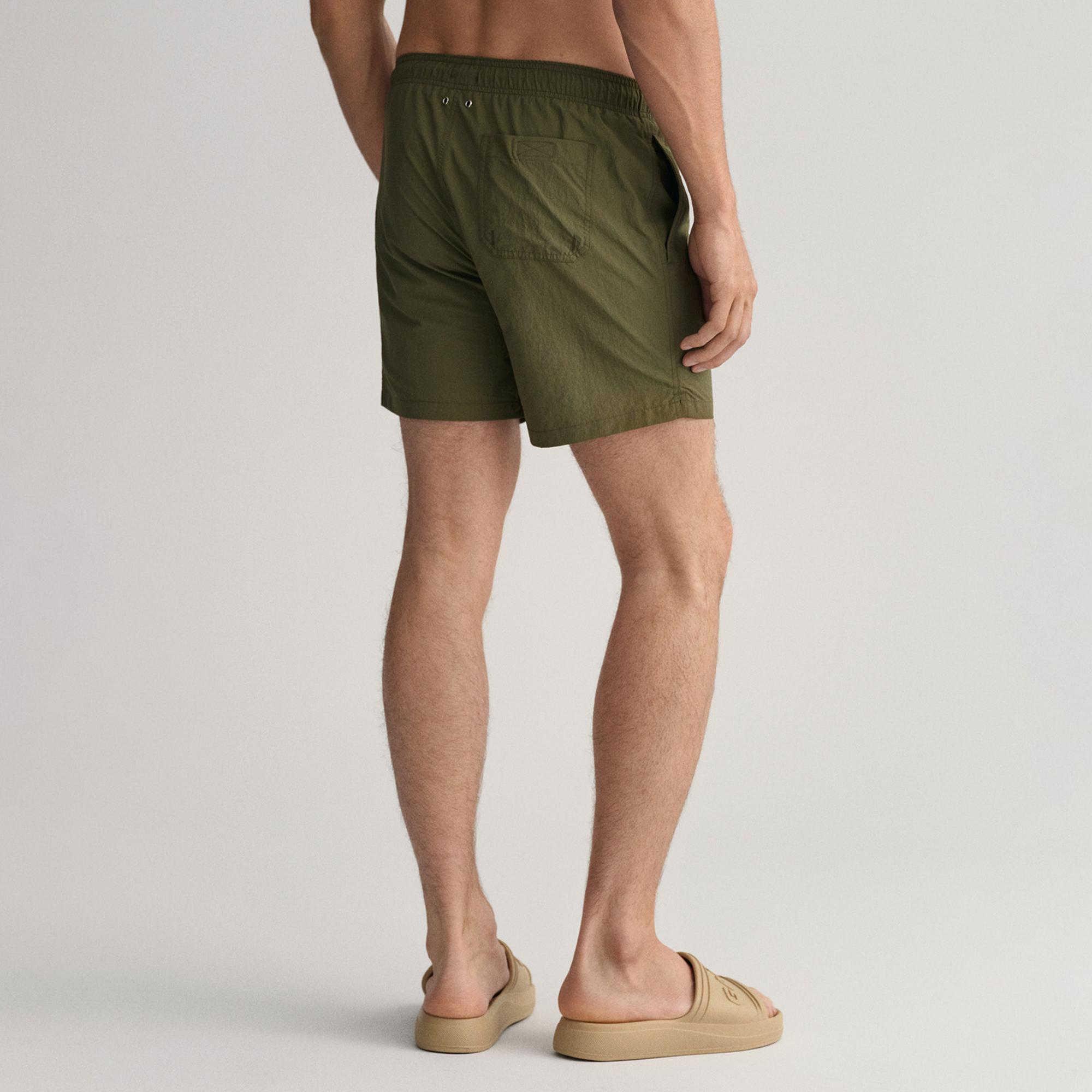 GANT Erkek Yeşil Classic Fit Mayo Şort