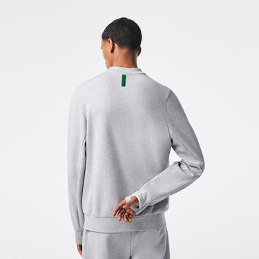  Erkek Classic Fit Bisiklet Yaka Gri Sweatshirt