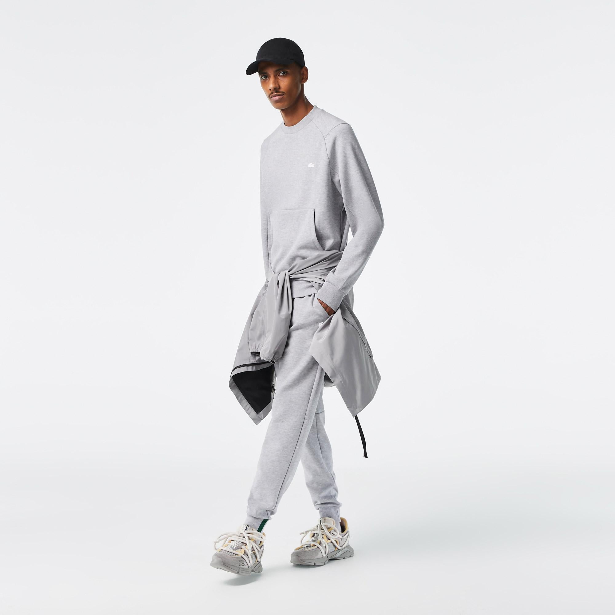 Erkek Classic Fit Bisiklet Yaka Gri Sweatshirt