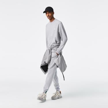  Erkek Classic Fit Bisiklet Yaka Gri Sweatshirt