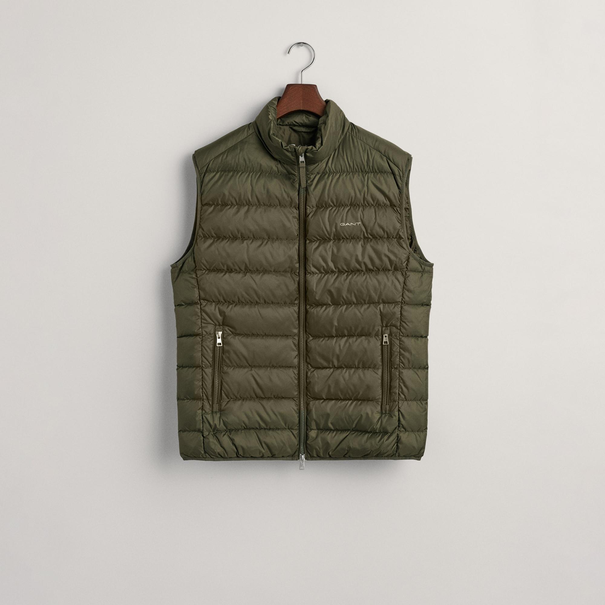 GANT Erkek Yeşil Regular Fit Dik Yaka Kapitone Yelek