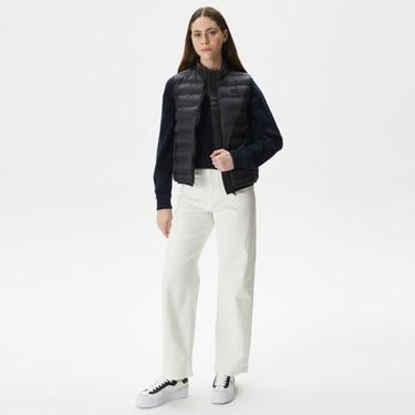  Kadın Dik Yaka Kapitone Siyah Yelek