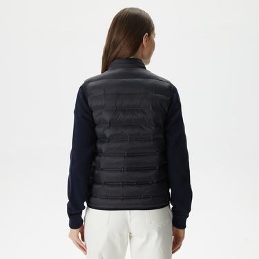  Kadın Dik Yaka Kapitone Siyah Yelek